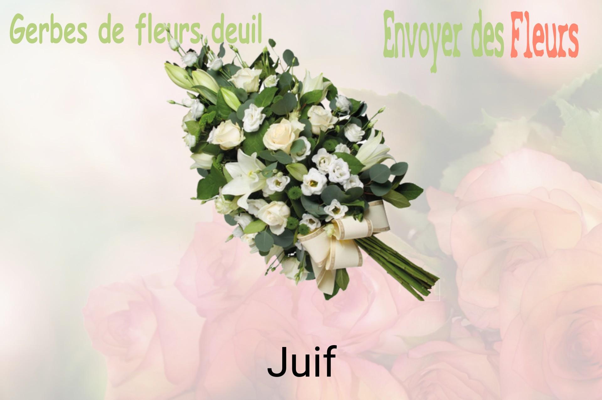 Gerbe de fleurs de deuil livrée à Juif